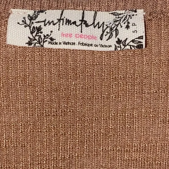 Free People brown tank top. Size S - Picture 2 of 4